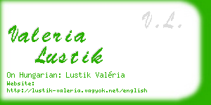 valeria lustik business card
